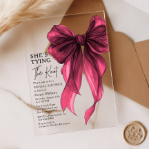 Red Bow Está Atando El Nudo Desayuno Nupcial