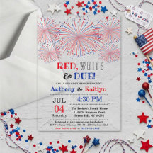 Red, White & Due! 4 de Julio Baby Shower