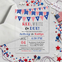 Red, White & Due! 4 de Julio Baby Shower