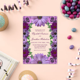 Invitaciones Acrílicas Regal Purple Floral Wedding