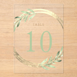 Invitaciones Acrílicas Relieve metalizado falso y vegetación Cuadro númer