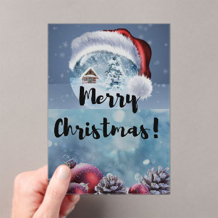 Invitaciones Acrílicas Renos de Navidad modernos divertidos y lindos
