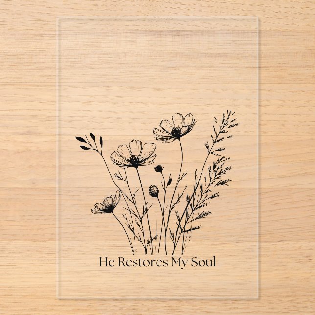 Invitaciones Acrílicas Restaura mi diseño Minimalista Soul (Anverso)