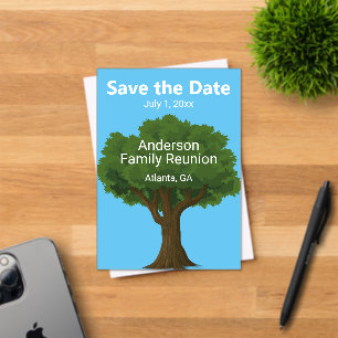 Invitaciones Acrílicas Reunión familiar guarda la fecha con el árbol