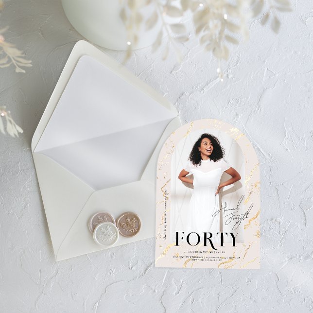 Invitaciones Acrílicas Revista moderna y elegante | 40.ª foto de cumpleañ (Subido por el creador)