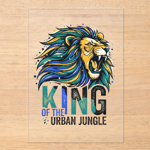 Invitaciones Acrílicas Rey de la Jungla Urbana