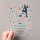 Invitaciones Acrílicas Rock Climbing Cute Kids Fiesta de cumpleaños<br><div class="desc">Un adorable tema de fiesta de cumpleaños para escalar roca. Un diseño de invitación al cumpleaños de los niños personalizados perfecto para un fiesta de escalada. Personalizar esta "Vamos a escalar y jugar" colorida invitación de cumpleaños con tema de escalada con tu propio texto y ¡hazlo tú mismo! ¡Ideal para...</div>