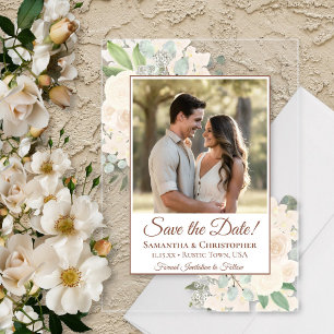 Invitaciones Acrílicas Rosas de Champagne Rosadas para Save the Date de B