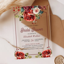 Rosas Rojas Regalo de Ducha Nupcial
