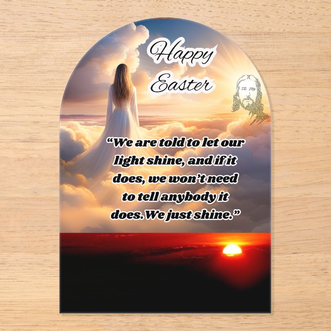 Invitaciones Acrílicas Saludos en Pascua (Anverso)