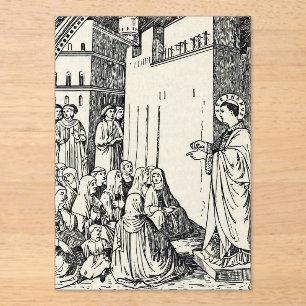 Invitaciones Acrílicas San Esteban el Protomártir Iconografía Artística F