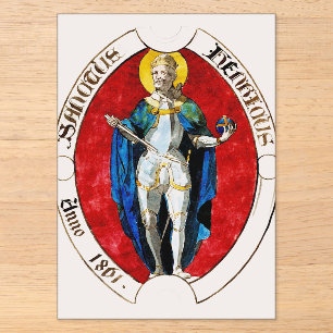 Invitaciones Acrílicas San Luis IX de Francia Patrono de Reyes