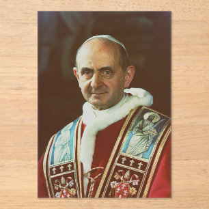 Invitaciones Acrílicas San Papa Pablo VI Obispo de Roma