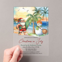 Santa de verano & muñeco de nieve Navidad en julio