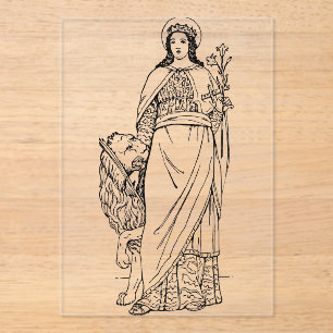 Invitaciones Acrílicas Santa Eufemia la Virgen y mártir alabada