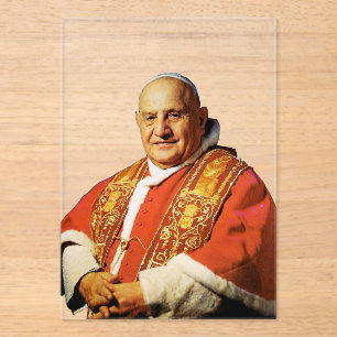 Invitaciones Acrílicas Santo Papa Juan XXIII cabeza de la Iglesia católic