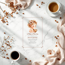 "Se está preparando un bebé" Mocha Mousse Baby Sho