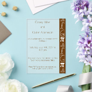 Invitaciones Acrílicas Se Suma en Boda de Acrílico de Chocolate