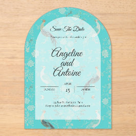 Invitaciones Acrílicas Secret d'Indochine luxury Chinoiserie pattern