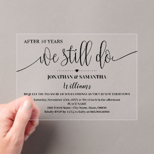 Invitaciones Acrílicas Seguimos cumpliendo el Aniversario del Boda Minima