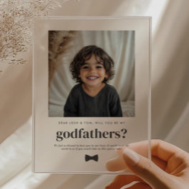 Invitaciones Acrílicas ¿Serás el Padrino Propuesta de Foto