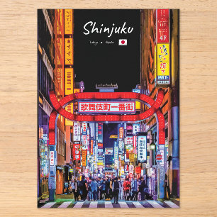 Invitaciones Acrílicas Shinjuku, Japón - Calle Neon de Kabukicho