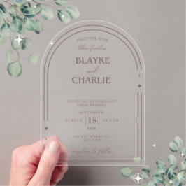 Invitaciones Acrílicas Simple Acrylic wedding arch 5 x7 invitation 