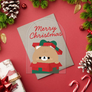 Invitaciones Acrílicas Simple Diversión pura Feliz Navidad