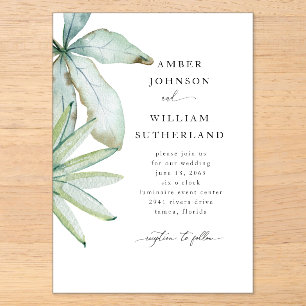 Invitaciones Acrílicas Simple Moments Boda Tropical