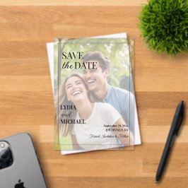 Invitaciones Acrílicas Simple Text Overlay Photo