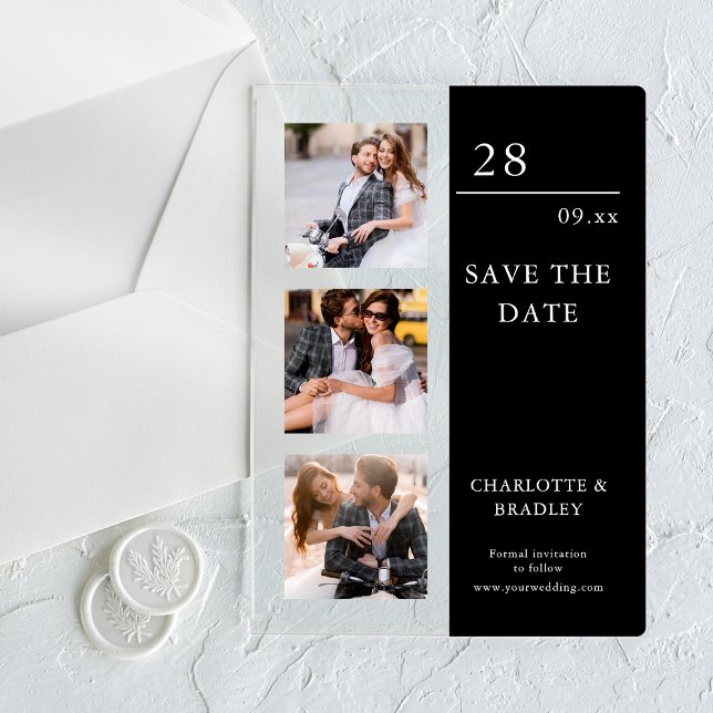 Invitaciones Acrílicas Simple Wedding Save The Date Photo Picture (Subido por el creador)