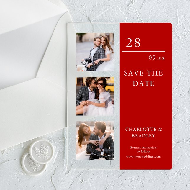 Invitaciones Acrílicas Simple Wedding Save The Date Photo Picture (Subido por el creador)