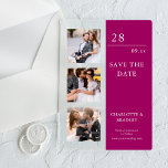 Invitaciones Acrílicas Simple Wedding Save The Date Photo Picture<br><div class="desc">Simple Wedding Save The Date Photo Picture Boda Acrylic Invitation presenta tres de tus fotos favoritas con el texto "Save the date" en una tipografía moderna y elegante. Sencillo,  moderno y elegante para la celebración del día de la boda. Diseñado por ©2024 Evco Studio www.zazzle.com/store/evcostudioo</div>
