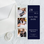 Invitaciones Acrílicas Simple Wedding Save The Date Photo Picture<br><div class="desc">Simple Wedding Save The Date Photo Picture Boda Acrylic Invitation presenta tres de tus fotos favoritas con el texto "Save the date" en una tipografía moderna y elegante. Sencillo,  moderno y elegante para la celebración del día de la boda. Diseñado por ©2024 Evco Studio www.zazzle.com/store/evcostudioo</div>