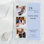 Invitaciones Acrílicas Simple Wedding Save The Date Photo Picture<br><div class="desc">Simple Wedding Save The Date Photo Picture Boda Acrylic Invitation presenta tres de tus fotos favoritas con el texto "Save the date" en una tipografía moderna y elegante. Sencillo,  moderno y elegante para la celebración del día de la boda. Diseñado por ©2024 Evco Studio www.zazzle.com/store/evcostudioo</div>