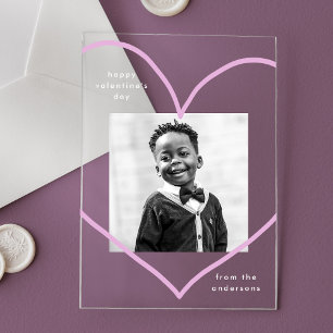 Invitaciones Acrílicas Simplemente ama al El día de San Valentín de fotos