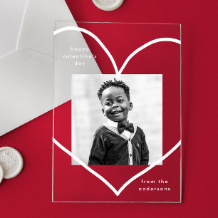 Invitaciones Acrílicas Simplemente ama al El día de San Valentín fotográf