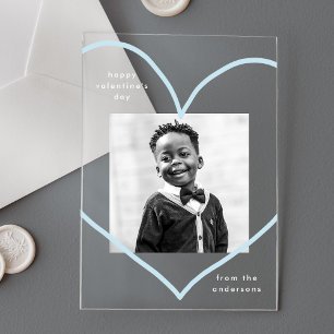 Invitaciones Acrílicas Simplemente ama al El día de San Valentín fotográf