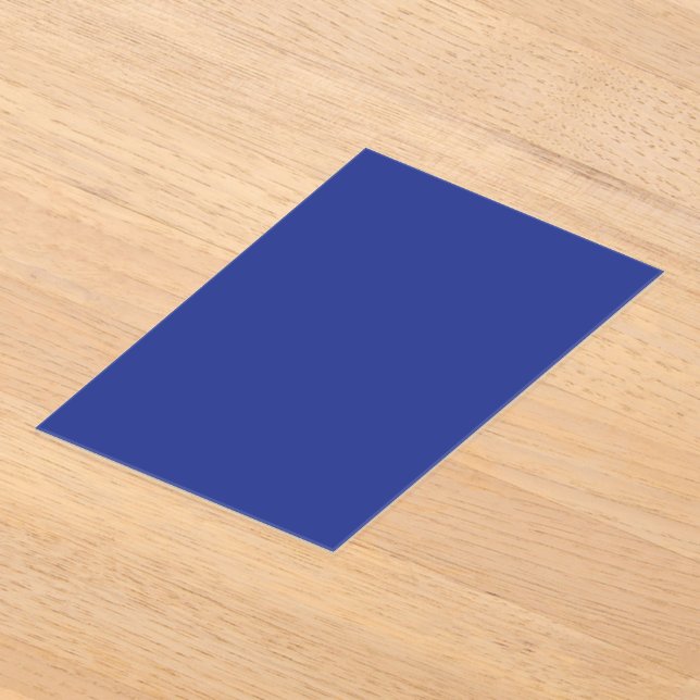 Invitaciones Acrílicas Solid Deep Blue Backdrop | Bold Minimalist Design (Distribución )