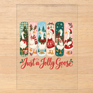 Invitaciones Acrílicas Solo una alegre Navidad de ganso