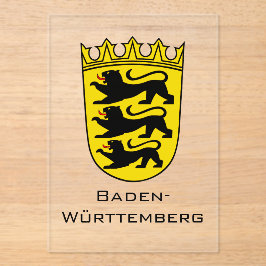 Invitaciones Acrílicas State of Baden-Württemberg Grand Coat of Arms Art