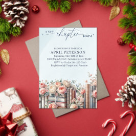 Invitaciones Acrílicas Su próximo capítulo comienza, lluvia de regalos de