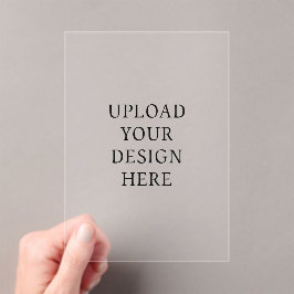 Invitaciones Acrílicas Subir su diseño 5x7