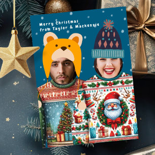 Invitaciones Acrílicas Sudadera divertida de Navidad personalizada