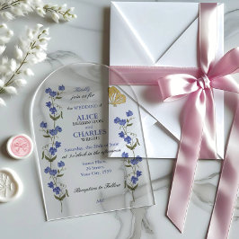 Invitaciones Acrílicas  Sweet Pea Floral Wedding