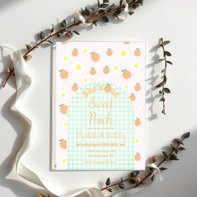 Invitaciones Acrílicas Sweet Peach 1º cumpleaños (Subido por el creador)