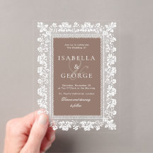 Taupe Paper Lace Doily Old Money Wedding
