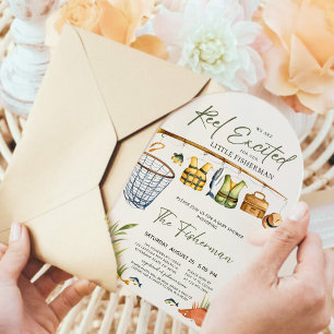 Invitaciones Acrílicas Tema único de pesca con avistamiento de acrílico d