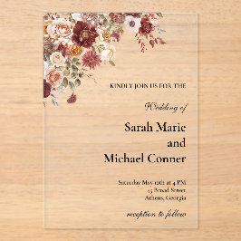 Invitaciones Acrílicas Terra Cotta