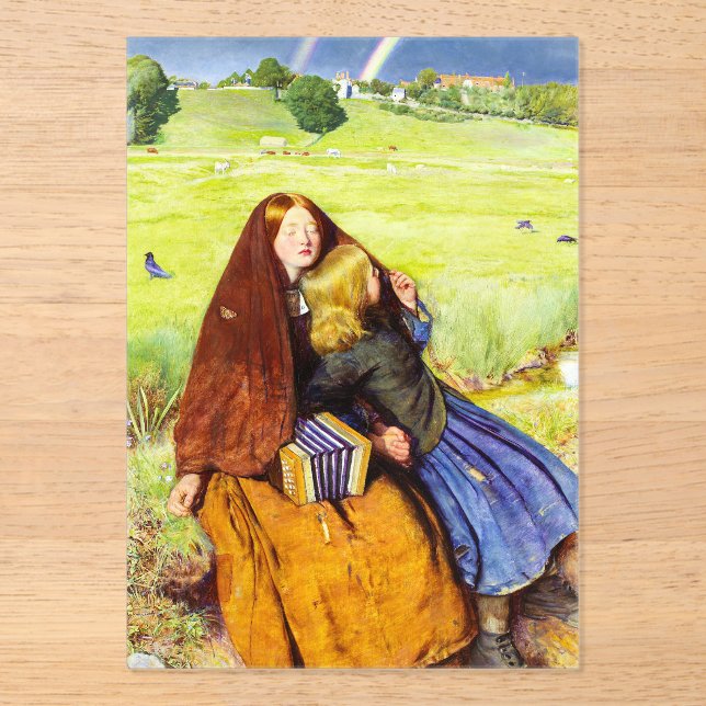 Invitaciones Acrílicas The Blind Girl by John Everett Millais (Anverso)